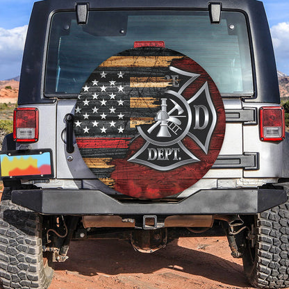Petthouse | Firefighter Symbol Cover Firefighter Tire Cover American Wood Bar Cover Car Decoration