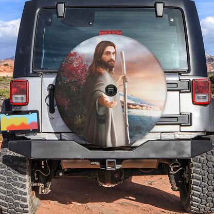 Petthouse | Jesus Spare Tire Cover Christian Tire Protector Cover Jesus Believer Truck Cover Christian Gift Faith