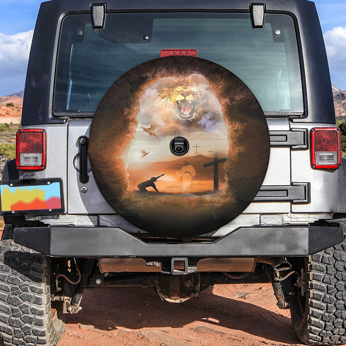 Petthouse | Jesus Spare Tire Cover Religious Car Accessory  Gifts For Christians