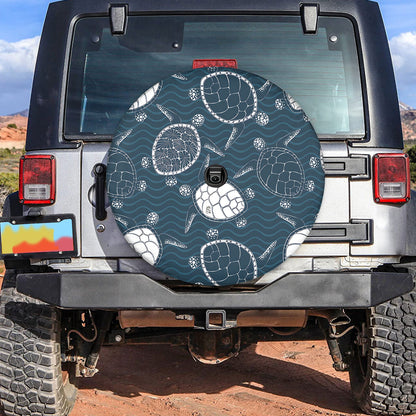 Petthouse | Turtle Beach Ocean Spare Tire Cover Turtle Sea Animals Wheel Cover Truck Decor Turtle Lovers Gift