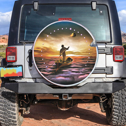 Petthouse | God Savior Spare Tire Cover Jesus Savior Tire Cover Eternity Artwork Tire Cover Christian Gift