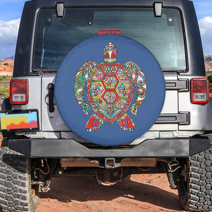 Petthouse | Turtle Spare Tire Cover Turtle Mandala Pattern Wheel Cover Waterproof