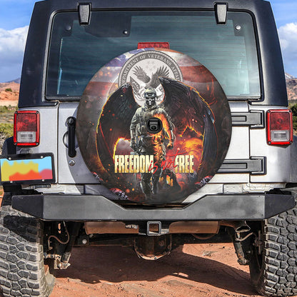 Petthouse | Skull Veteran Wings Freedom Is Not Free Spare Tire Cover Veteran Soldier Military Truck Decoration