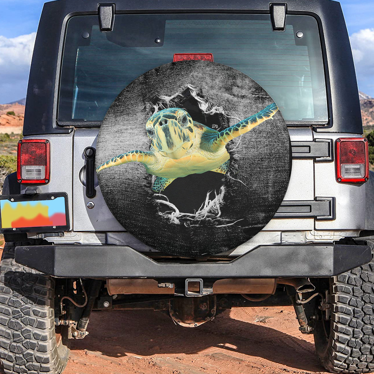 Petthouse | Sea Turtle Spare Tire Cover Turtle Sea Animal Spare Tire Cover Turtle Lovers Gift