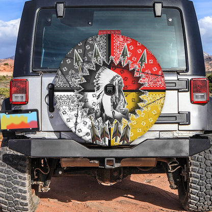 Petthouse | Native American Spare Tire Cover American Tribal Chief Tire Wrap Native Style Tire Cover Car Decor