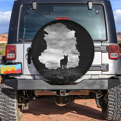 Petthouse | Super Blood Wolf Moon Rituals Spare Tire Cover, Hunting Wolf Tire Cover, Wolf Lover