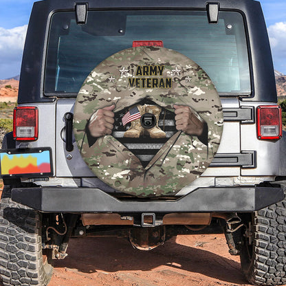 Petthouse | Army Veteran Spare Tire Cover Military Tire Cover American Warrior Tire Cover Car Decoration