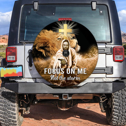 Petthouse | Jesus Christ Holy Bible Lion Of Judah Spare Tire Cover Focus On Me Not The Storm Wheel Cover