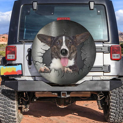 Petthouse | Cardigan Welsh Corgi Waterproof Tire Cover Dog Metal Print Universe Wheel Cover Dog Dad Gifts