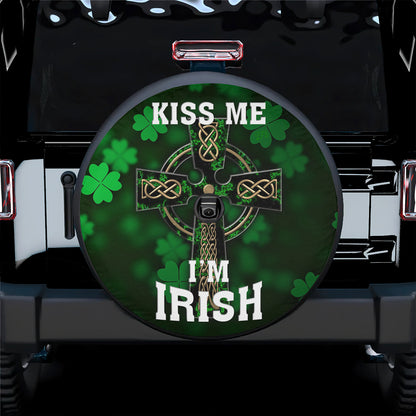 Petthouse | Irish Celtic Crocss Spare Wheel Cover Kiss Me I'm Irish Decor Car  Spare Tire Cover