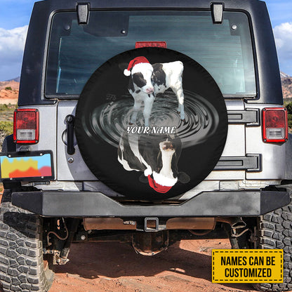 Petthouse | Dairy Cow Tire Cover Dairy Cow Christmas Tire Wrap Cow Mirror Cover Christmas Cover Cow Lover Gift