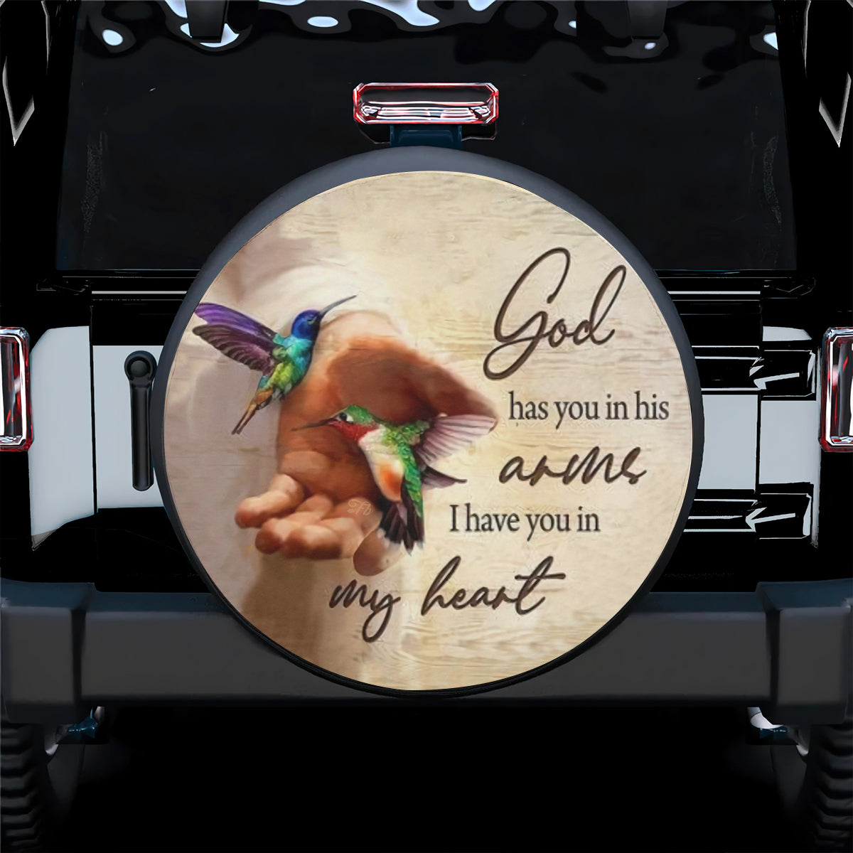 Petthouse | Jesus Savior Tire Cover Jesus Hand Tire Cover Hummingbird Tire Cover Car Decoration