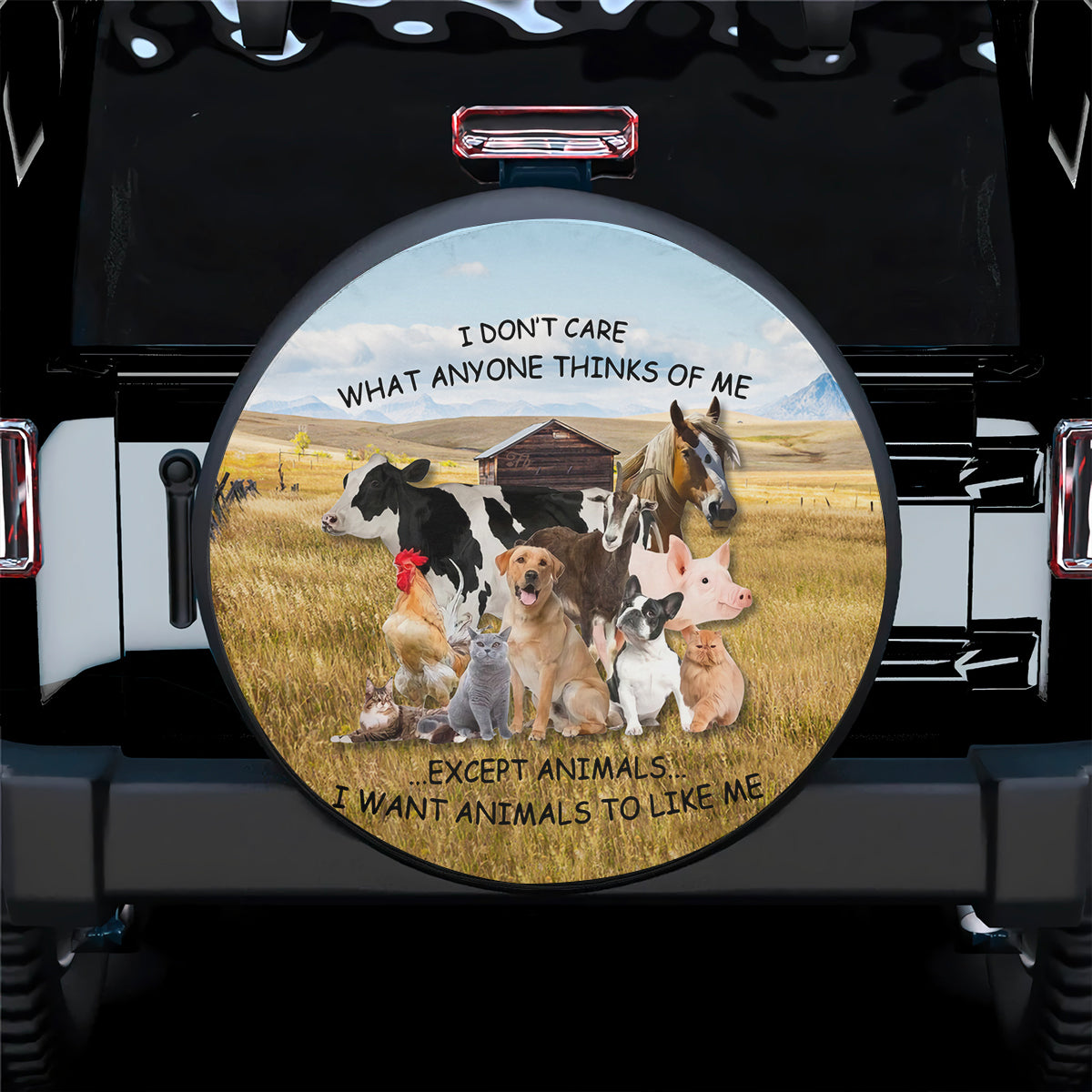 Petthouse | Happy Farm Tire Cover Farm Animals Tire Cover Funny Animals Tire Cover Car Decoration