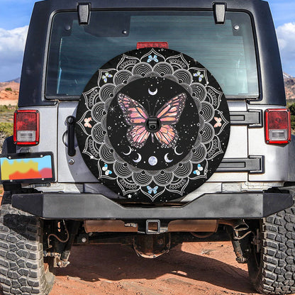 Petthouse | Butterfly Moon Mandala Style Spare Tire Cover Butterfly Truck Decoration Car Decor