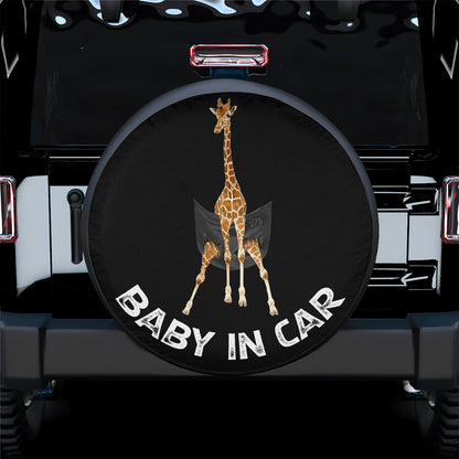 Petthouse | Baby In Car Tire Cover Giraffe Baby In Pocket Tire Wrap Warming Tire Cover Car Decoration