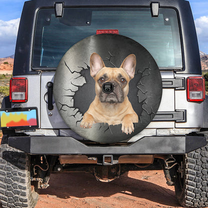 Petthouse | Fawn French Bulldog Universal Spare Wheel Covers Funny Dog Crack Truck Trailer Accessories