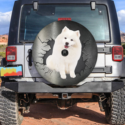 Petthouse | Spare Tire Cover American Eskimo Dog Wheel Bag Car Accessories Universal Dog Owner Gifts