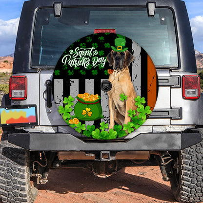 Petthouse | Great Dane Spare Tire Cover St Patrick's Day Tire Cover Clover Irish Tire Wrap Dog Lover