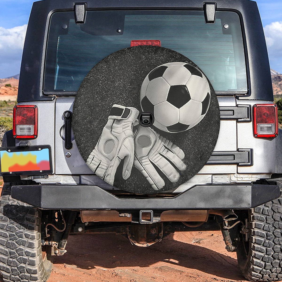 Petthouse | Football Goal Keeper Gloves Spare Tire Cover Sport Player Wheel Cover For Car New Car Gift