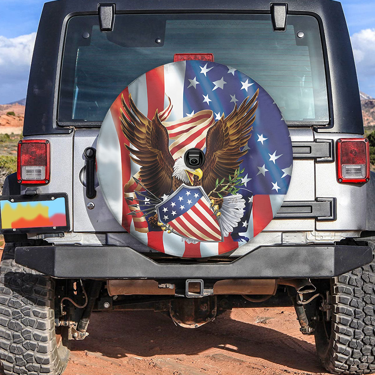 Petthouse | Eagle American Pride Spare Tire Cover Happy 4th Of July Independence Day Truck Decoration