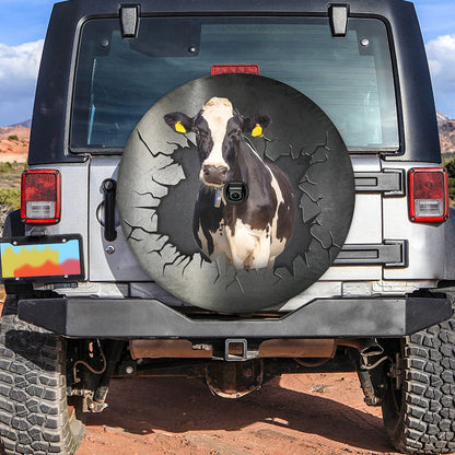 Petthouse | Dairy Cattle Cow Durable Tire Protector Farm Animal Spare Wheel Cover Farmer Fun Car Accessory