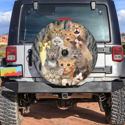 Petthouse | Cat Pattern Spare Tire Cover New Car Gift Car Accessory Funny Cat Gift Tire Protector Cat Lover