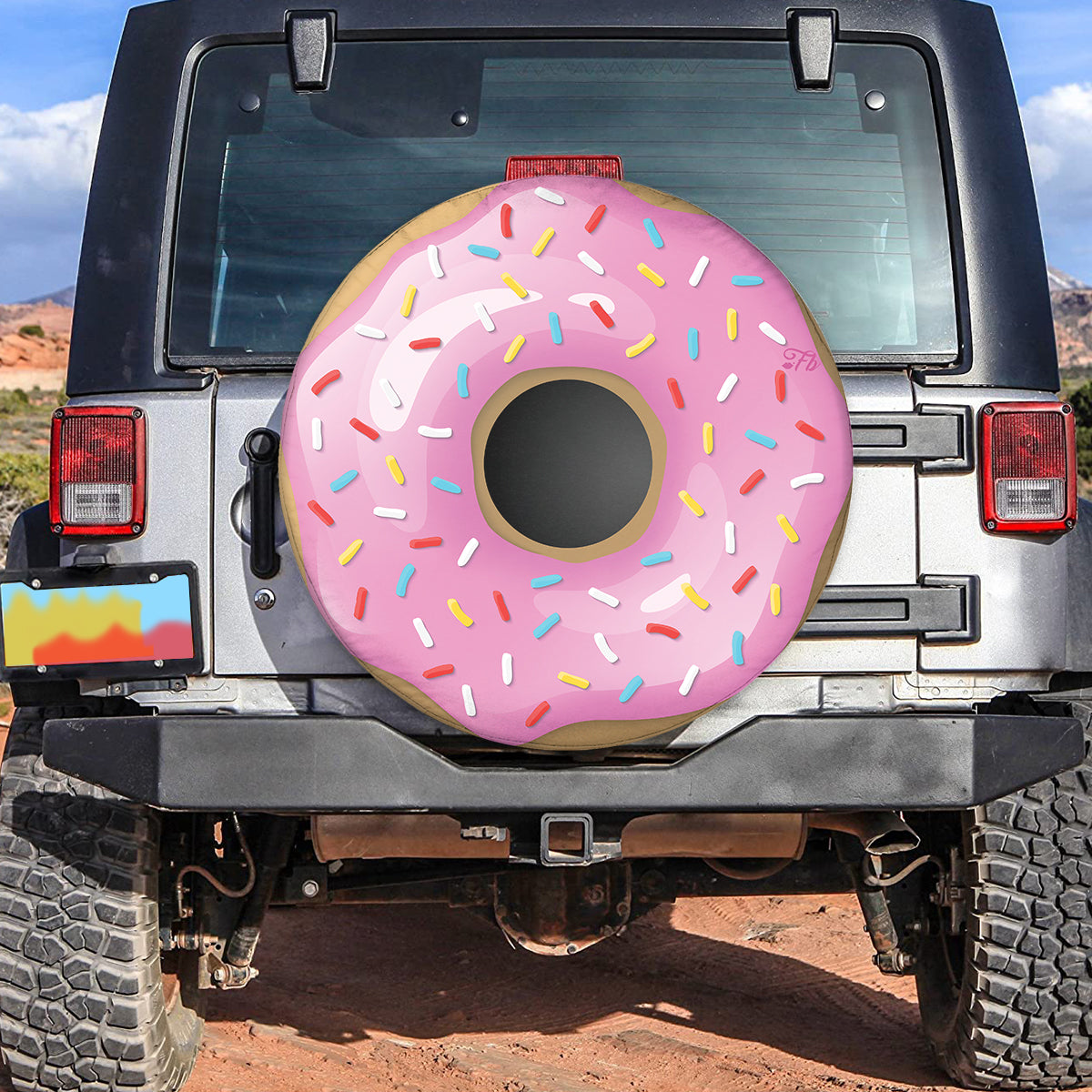 Petthouse | Donut Spare Tire Cover Pink Donut Spare Wheel Cover Donut Lover Gift Valentine Gift