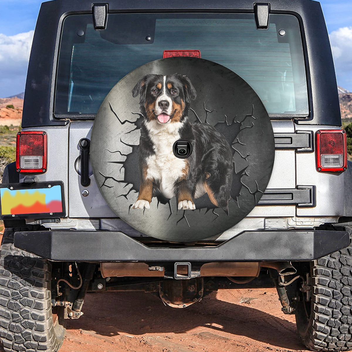 Petthouse | Bernese Mountain Spare Tire Cover Dog Cracked Waterproof Wheel Cover Dog Lover Car Decoration