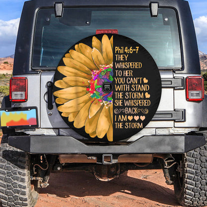 Petthouse | I Am The Storm Sunflower Spare Tire Cover Truck Decoration Parents Gift