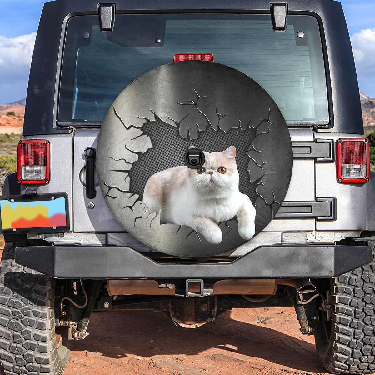 Petthouse | Exotic Shorthair Tire Protector Covers Cat Through Breaking Hole Truck Tire Cover For Cat Dad