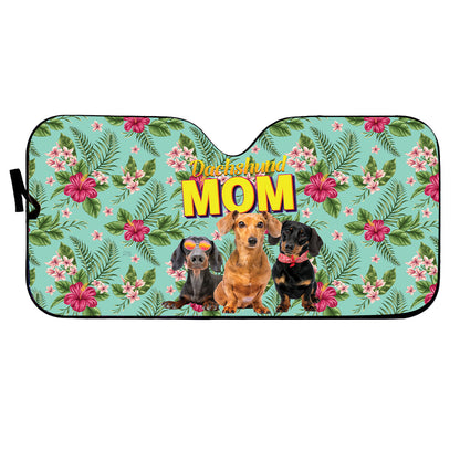 Petthouse | Custom Photo Dachshund Hawaii Car Sun Shade Windshield Dog Mom Sunshade For Car