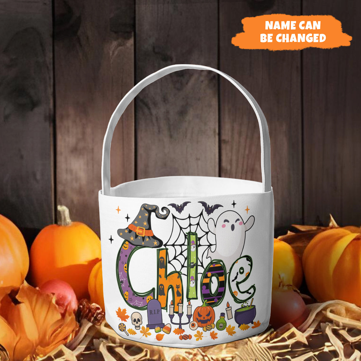 Petthouse | Personalized Halloween Candy Bag, Halloween Treat Bags For Kids, Halloween Gift