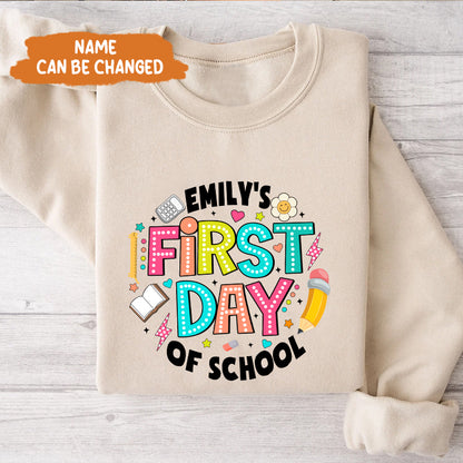 Petthouse | Custom Happy First Day Of School Shirt, Teacher Gift, Back To School Shirt