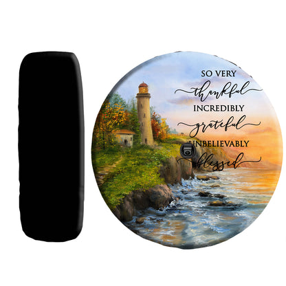 Petthouse | So Very Thankful Spare Tire Cover Lighthouse Wheel Cover Car Accessory Thankyou Gift Car Accessory