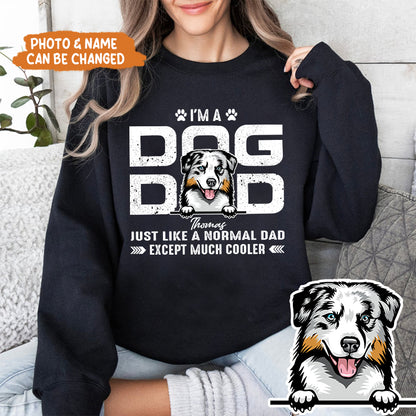 Petthouse | Customized I'm Dog Dad Shirt, Berger Australien Art Novelty Shirt, Father Gifts For Dog