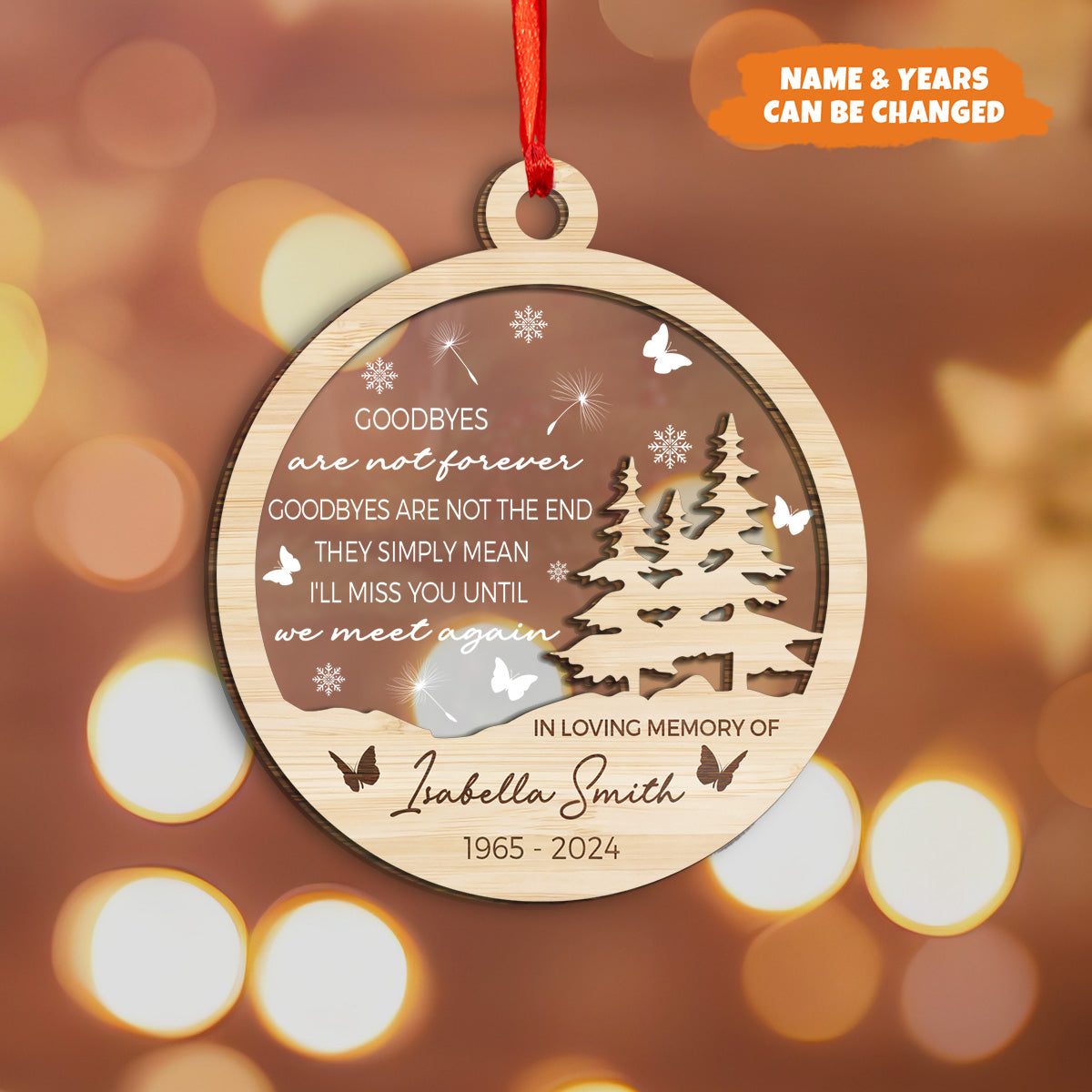 Petthouse | Personalized Memorial Ornament, In Loving Memory Christmas Ornament Gift, Remembrance Gifts