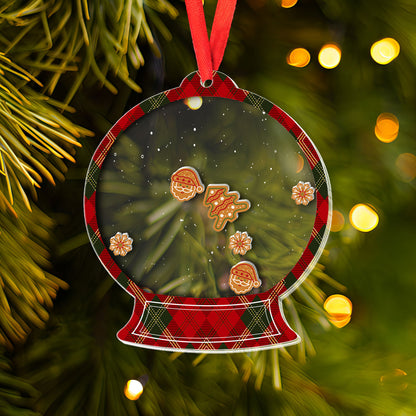 Petthouse | Personalized Shaker Ornament With Gingerbread Family And Pets, Family Ornament 2024