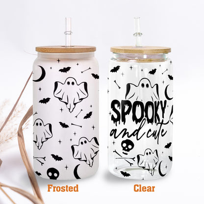 Petthouse | Spooky And Cute Halloween Glass Can, Halloween Ghost Libbey, Ghost Spooky Viber Halloween