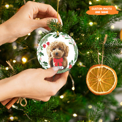 Petthouse | Personalized Dog Ornament, Dog Ornament, Pet Portrait Ornament, Christmas Ornament Hanging