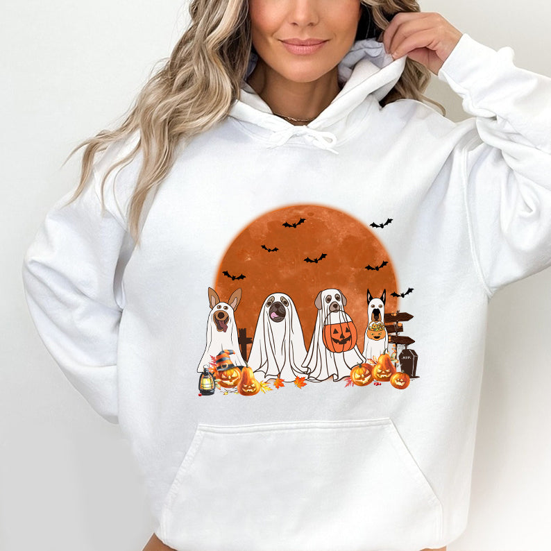 Petthouse | Spooky Dogs Shirt, Fall Spooky Season Pumpkin Tshirt, Halloween Festive Party Tee