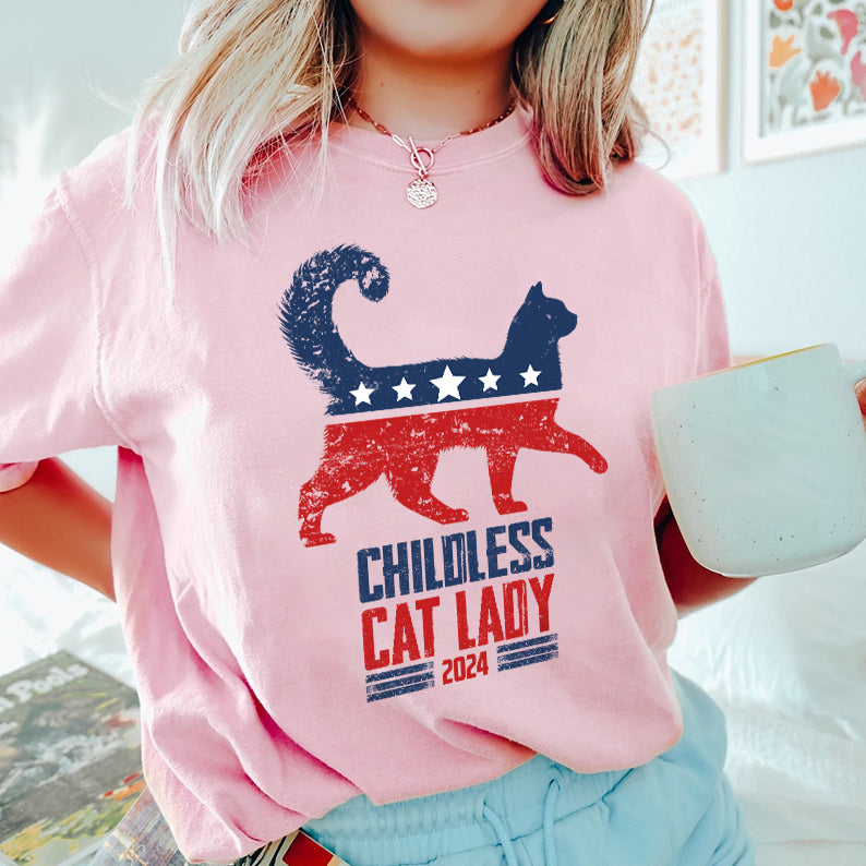 Petthouse | Childless Cat Lady Shirt, 2024 Childless Cat Ladies Tshirt, Cat Mom Shirt, Comma La Cat