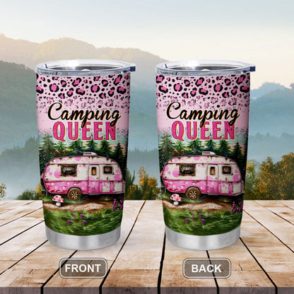 Petthouse | Camping Queen Tumbler, Camping Tumbler Gift, Camper Gift For Girls, Camping Queen, Mother Gift