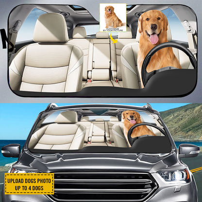 Petthouse | Dog Sunshade Windshield Sun Shade Custom Photo Sunshade For Car Pet Owner Gift Windshield Cover