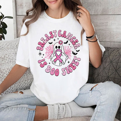 Petthouse | Breast Cancer Is Boo Sheet Halloween Shirt , Retro Breast Cancer, Breast Cancer Awareness