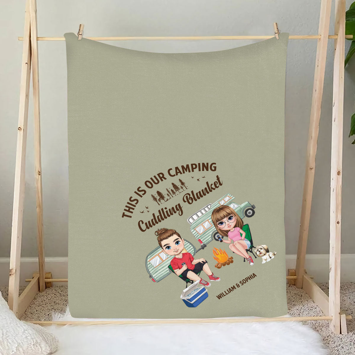 Petthouse | Personalized Fleece Blanket For Husband/boyfriend, This Is Our Camping Cuddling Blanket Camping Anniversary