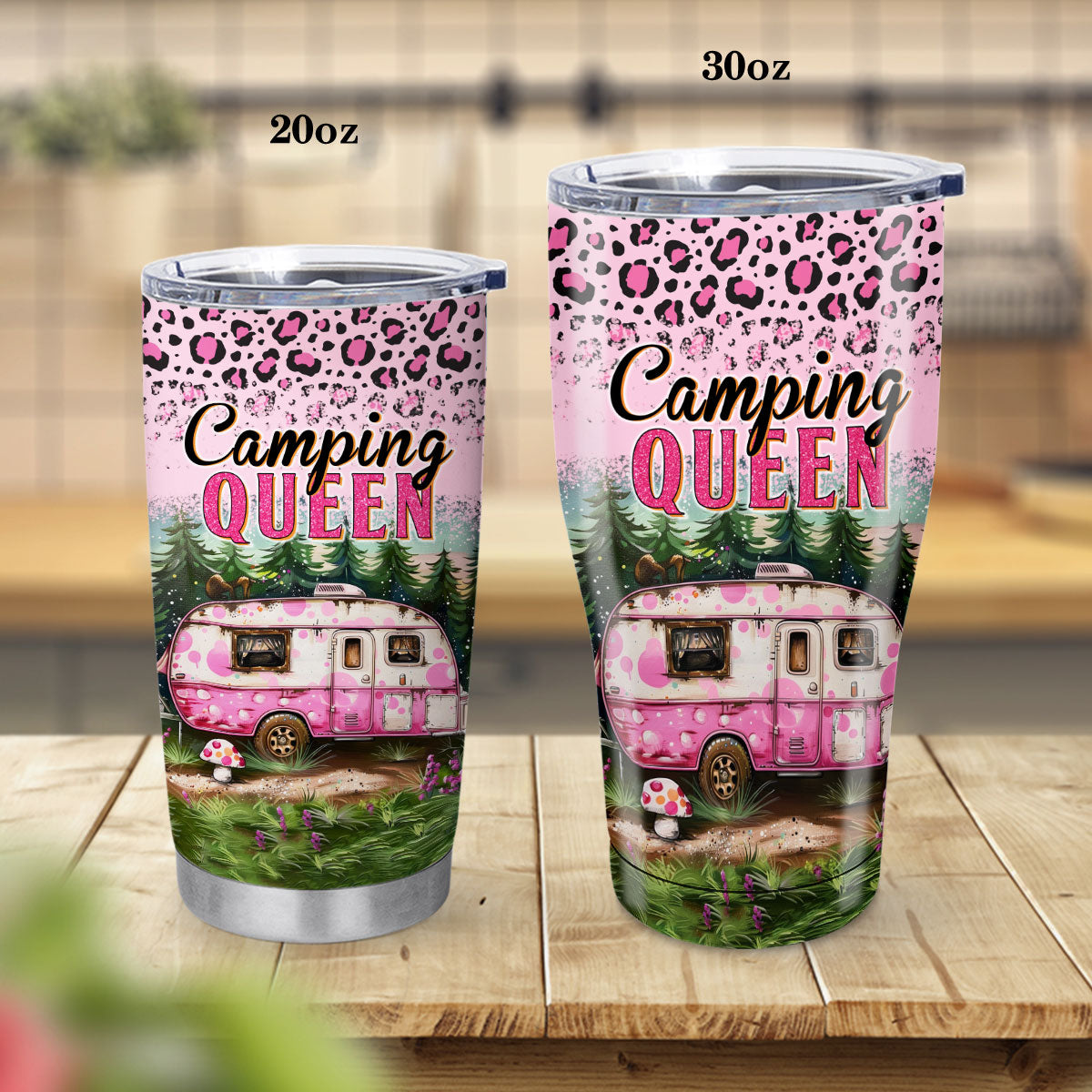 Petthouse | Camping Queen Tumbler, Camping Tumbler Gift, Camper Gift For Girls, Camping Queen, Mother Gift