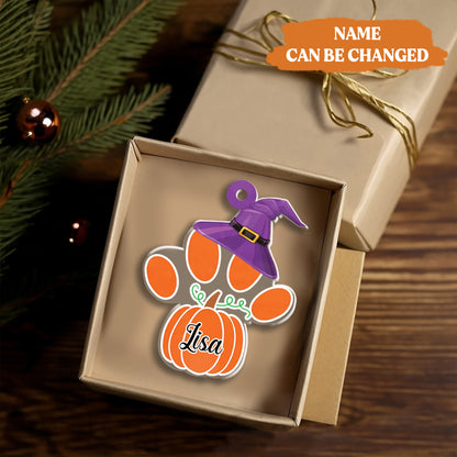 Petthouse | Dog Paw Ornament, Dog Halloween Hat Ornament, Christmas Ornament Decor, Pet Lovers Gift