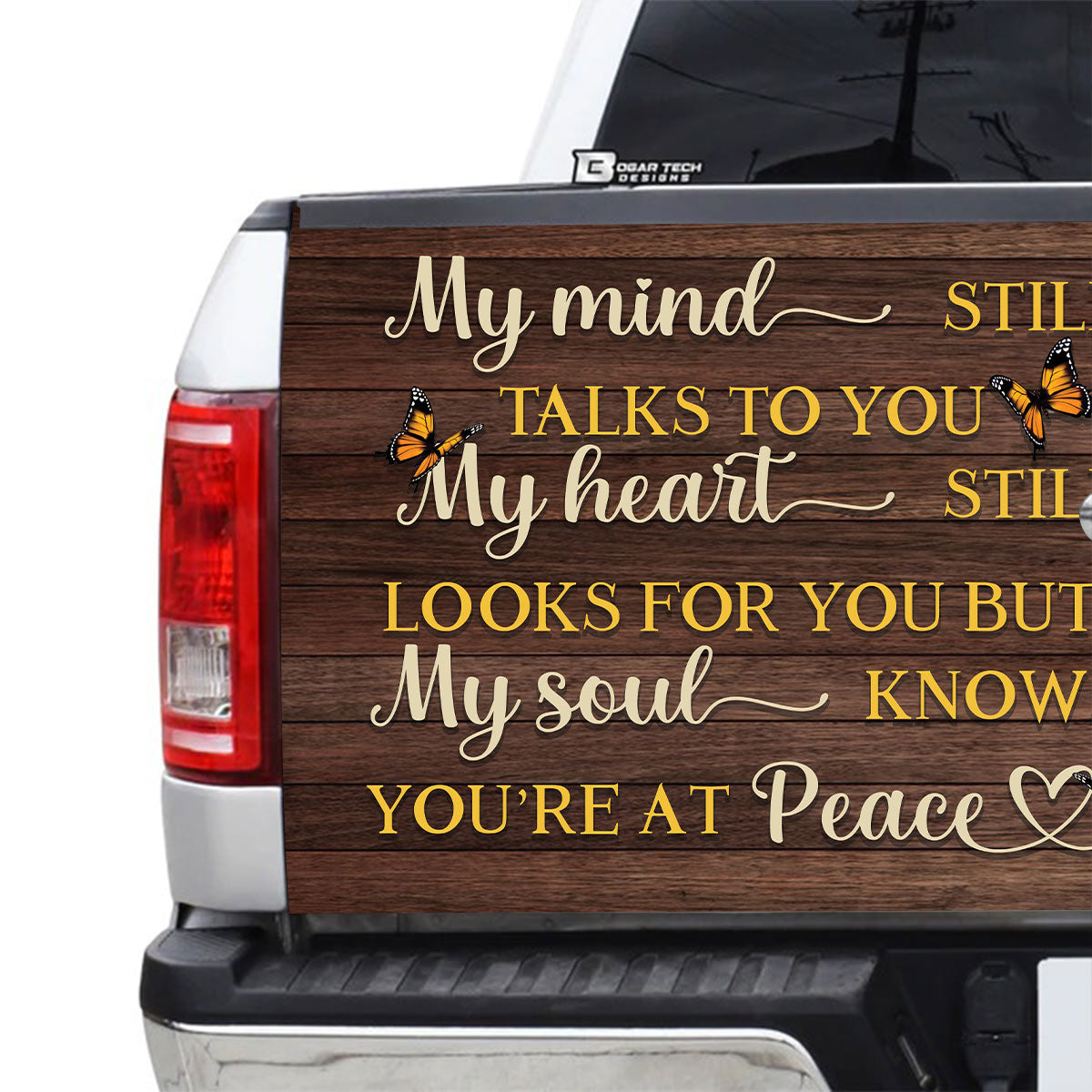 Petthouse | Dog Customized Photo Date Tailgate Wraps For Trucks Memorial Dog In Heaven Truck Wraps