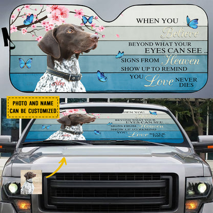 Petthouse | Customized Window Shade German Shorthaired Pointer Windshield Sun Shade Dog Memorial