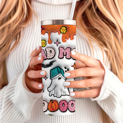 Petthouse | Ead More Books Spooky Teacher 3d Inflated Skinny Tumbler, Spooky Teacher Halloween Tumbler